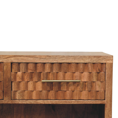 Arno Mobile Scarpiera in Teak Dorato