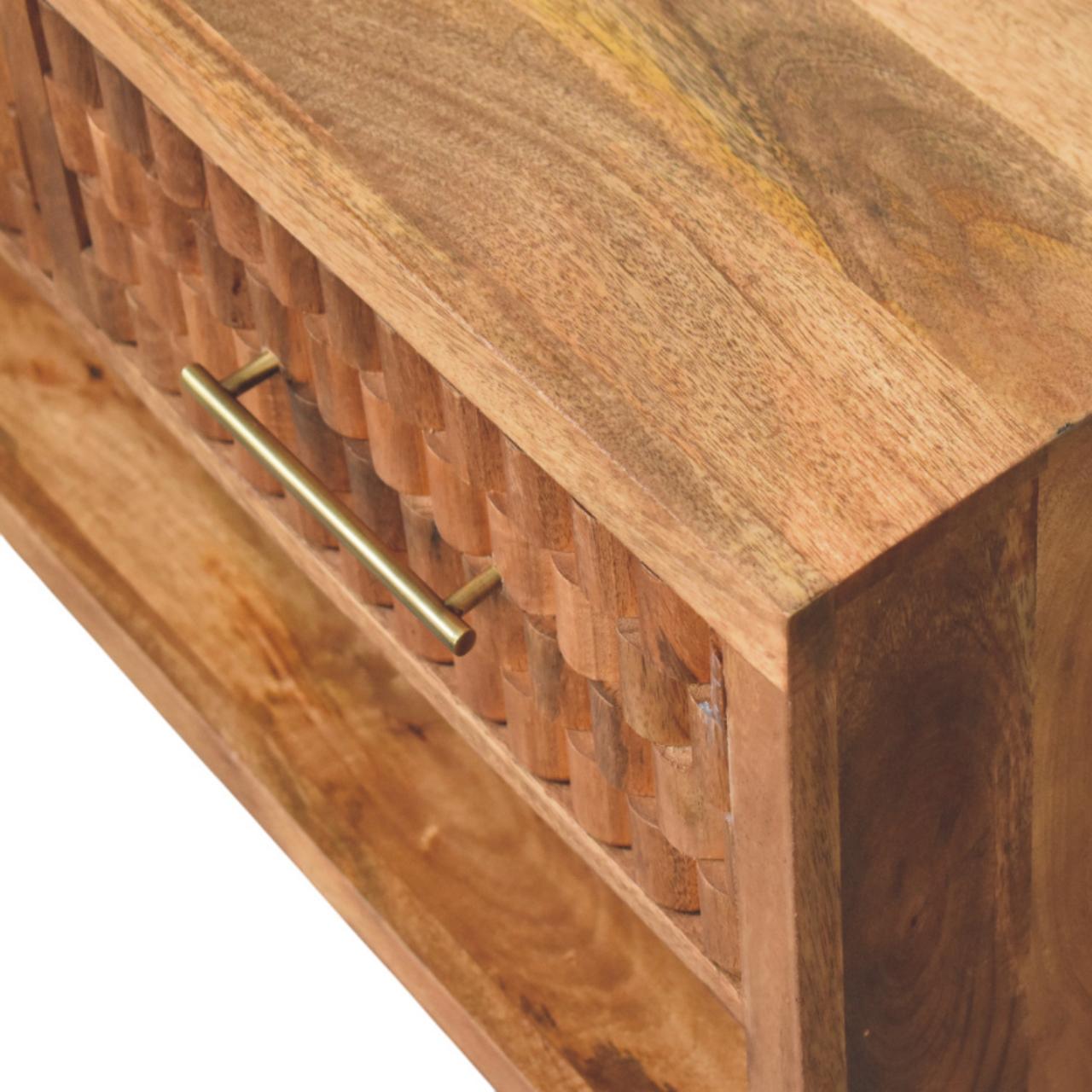 Arno Mobile Scarpiera in Teak Dorato