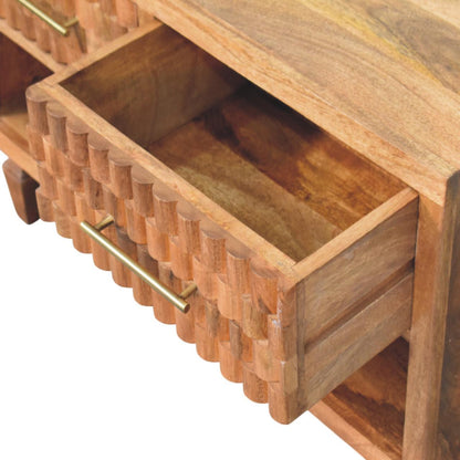 Arno Mobile Scarpiera in Teak Dorato