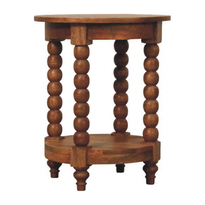 Table d'Appoint Ronde à Pieds Torsadés