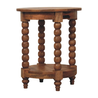 Table d'Appoint Ronde à Pieds Torsadés