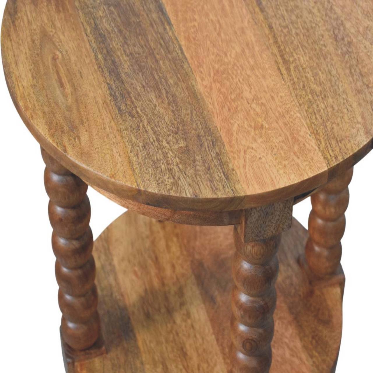 Table d'Appoint Ronde à Pieds Torsadés
