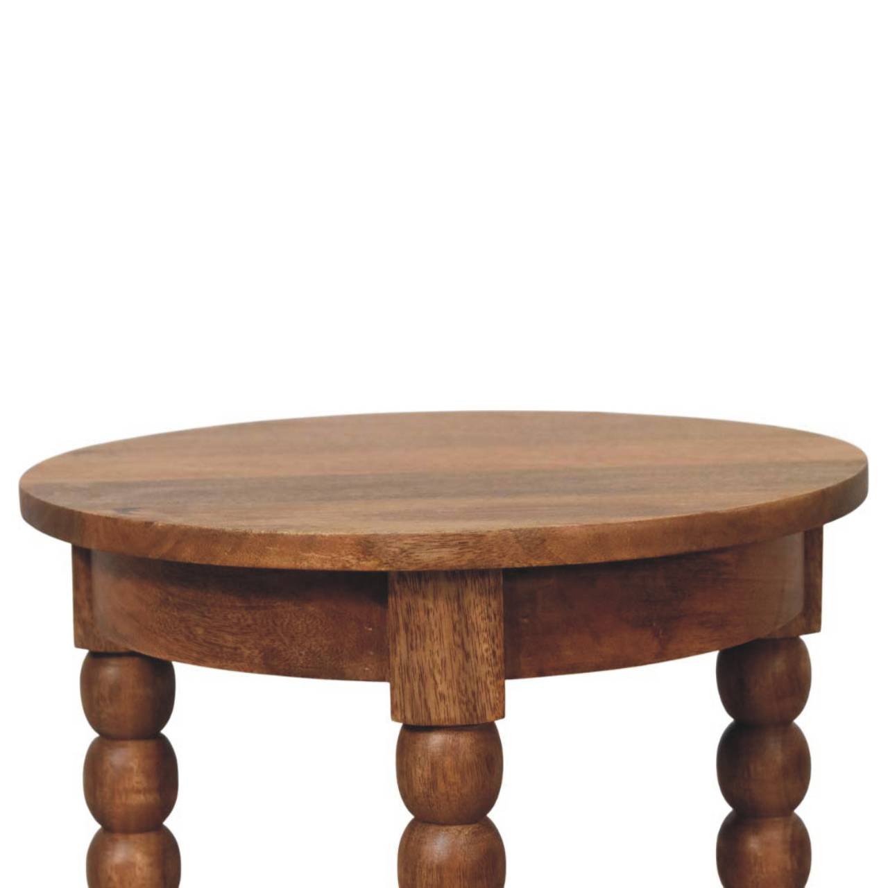 Table d'Appoint Ronde à Pieds Torsadés