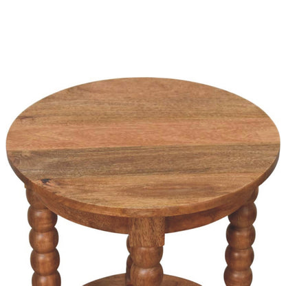 Table d'Appoint Ronde à Pieds Torsadés