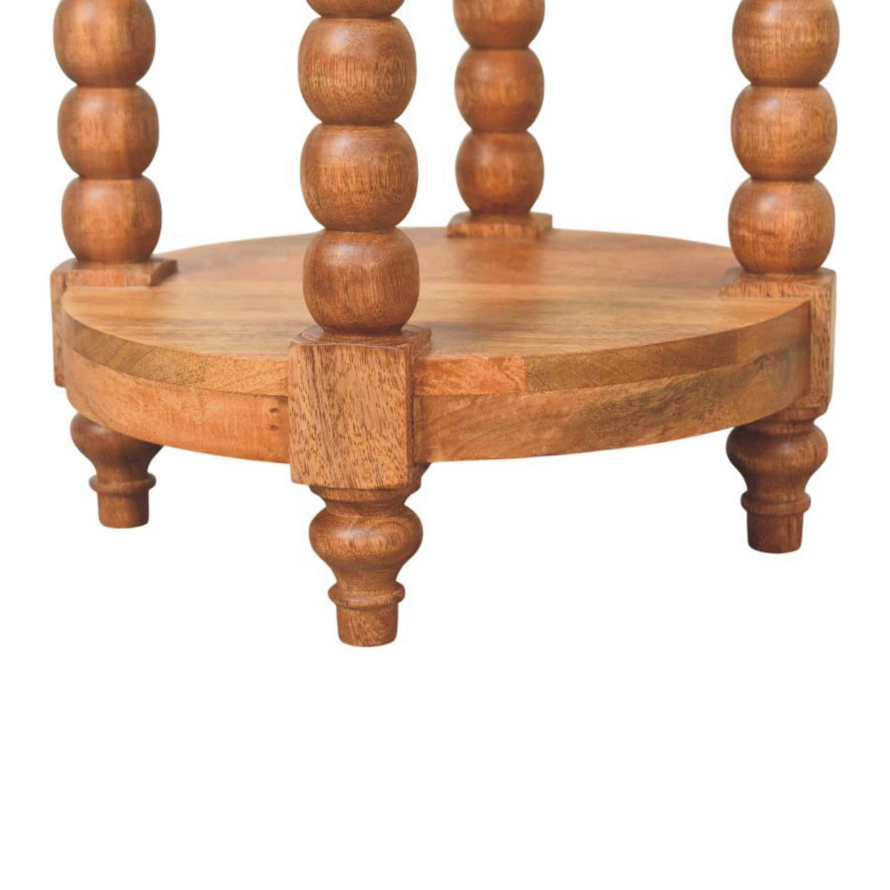 Table d'Appoint Ronde à Pieds Torsadés