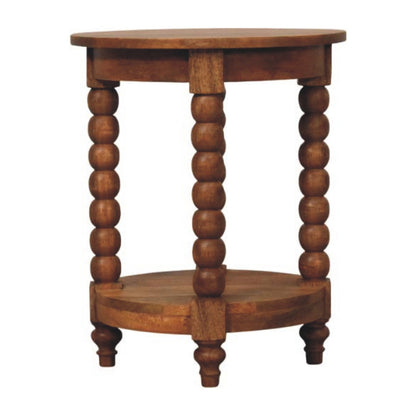 Table d'Appoint Ronde à Pieds Torsadés