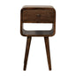 Rounded Open Shelf Bedside