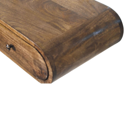 Wandmontierte Konsole mit abgerundeten Kanten und 2 Schubladen