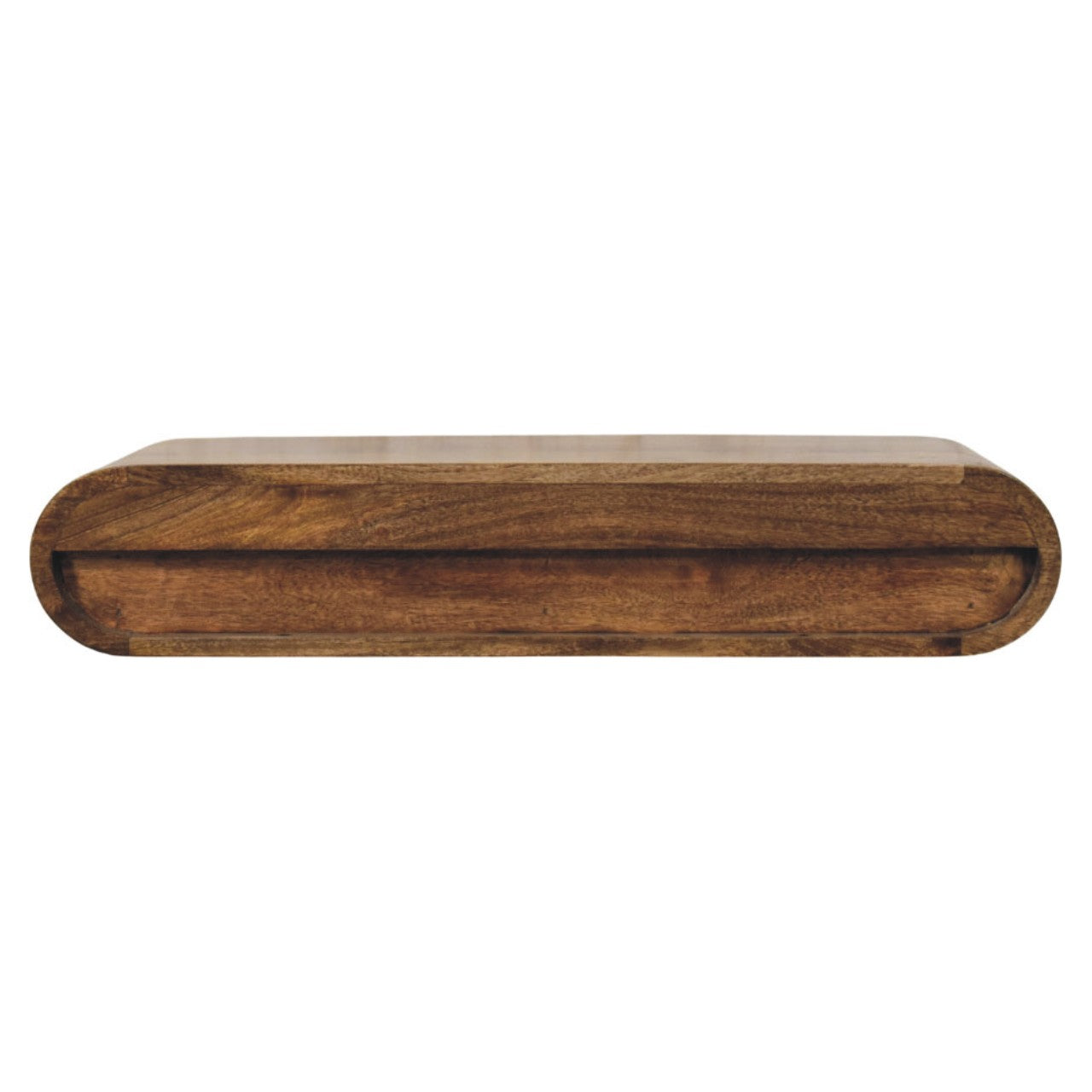 Wandmontierte Konsole mit abgerundeten Kanten und 2 Schubladen
