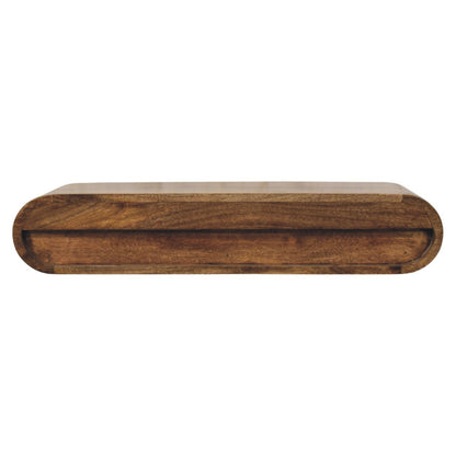 Wandmontierte Konsole mit abgerundeten Kanten und 2 Schubladen