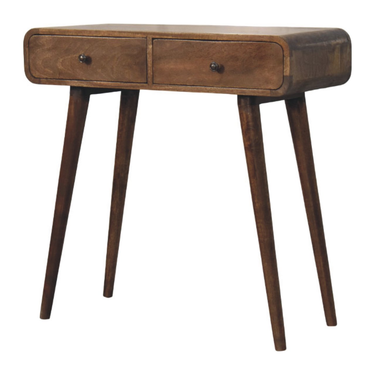 Console Classique Grise aux Coins Arrondis