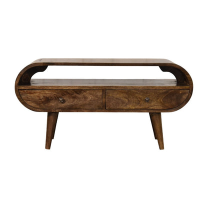 Rounded Edge 2-Drawer Media Unit