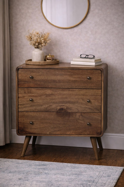 Curve Edge 3 Drawer Chest