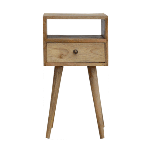 Table de Chevet Mini Effet Chêne