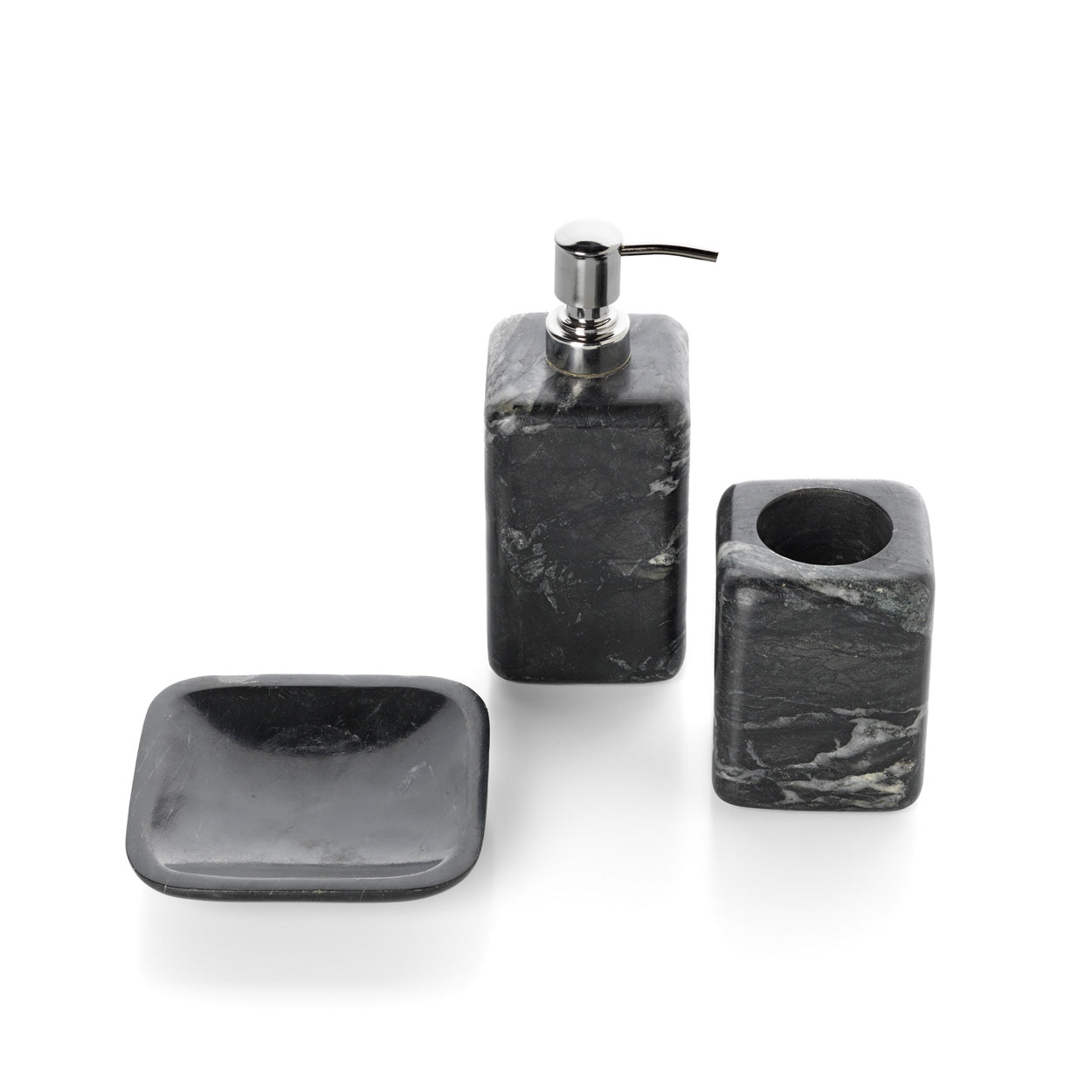 The Marble Soap Dispenser - Marine Black