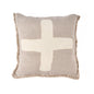 The Ivory Cross Cushion Cover - Natural White - 50x50