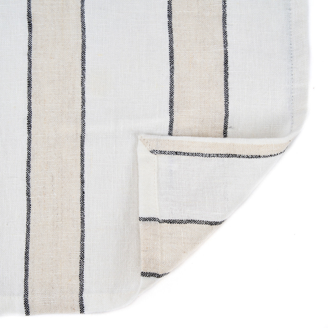 The Provence Napkin - Natural Black and White - 45x45