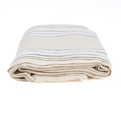 Provence Tablecloth - Natural / Black / White - 150x250