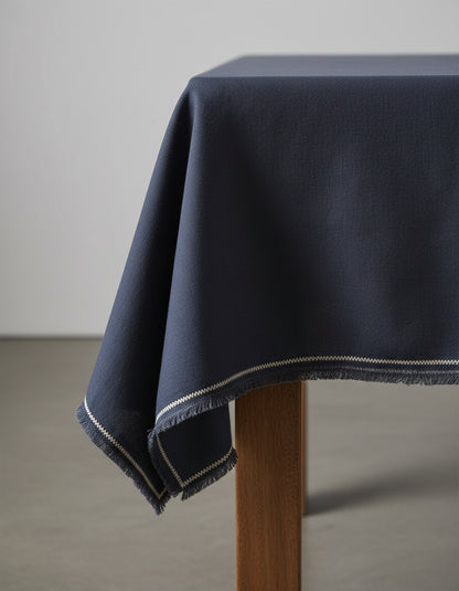 The Tuscany Tablecloth - Black Natural - 150x300