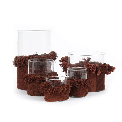 The Oh My Gee Candle Holder - Burgundy Velvet - XL