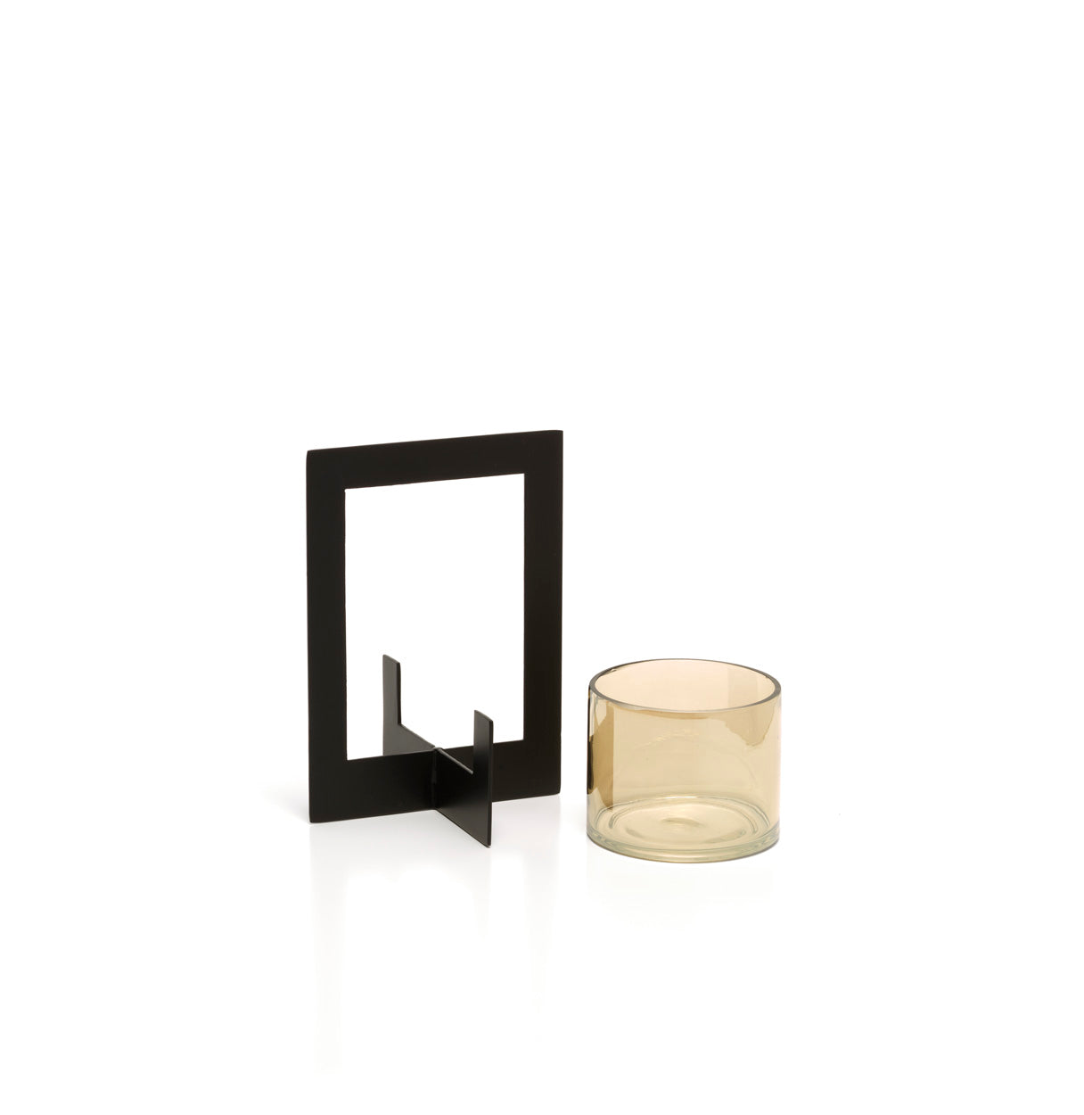 The Hurricane Framed Candle Holder - Black - M