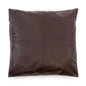 Four-Panel Leather Cushion Cover - Chocolate - 60x60
