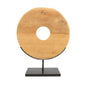 The Teak Disc on Stand - L