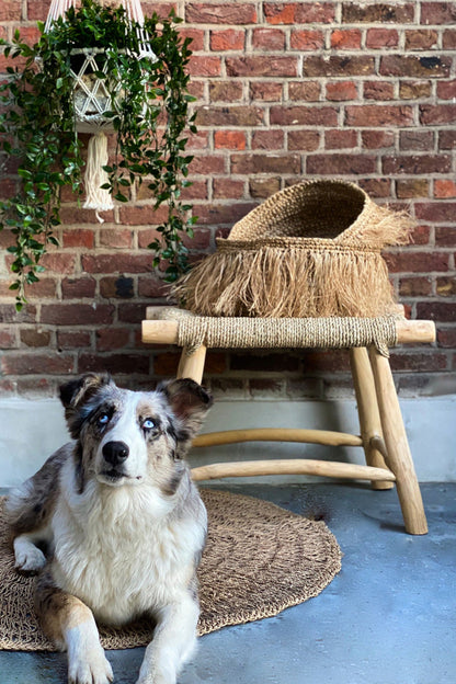 The Porto Seagrass Stool - Natural - M