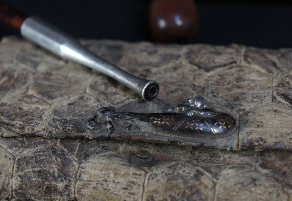 Silver Kiseru pipe Edo 1800
