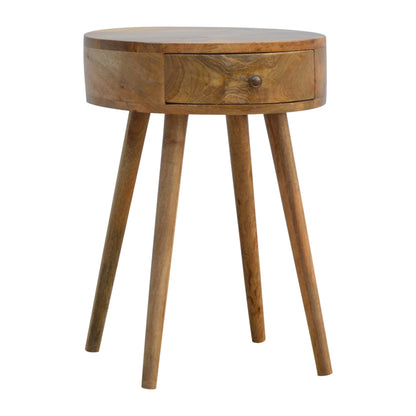 Mesa de Cabeceira Nórdica de Formato Circular