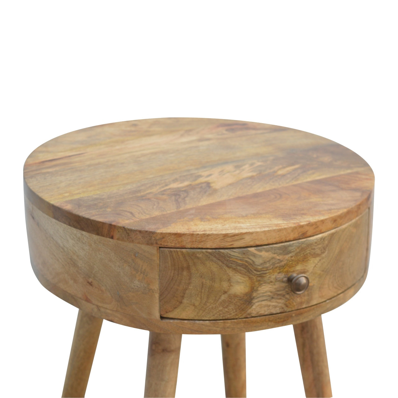 Mesa de Cabeceira Nórdica de Formato Circular
