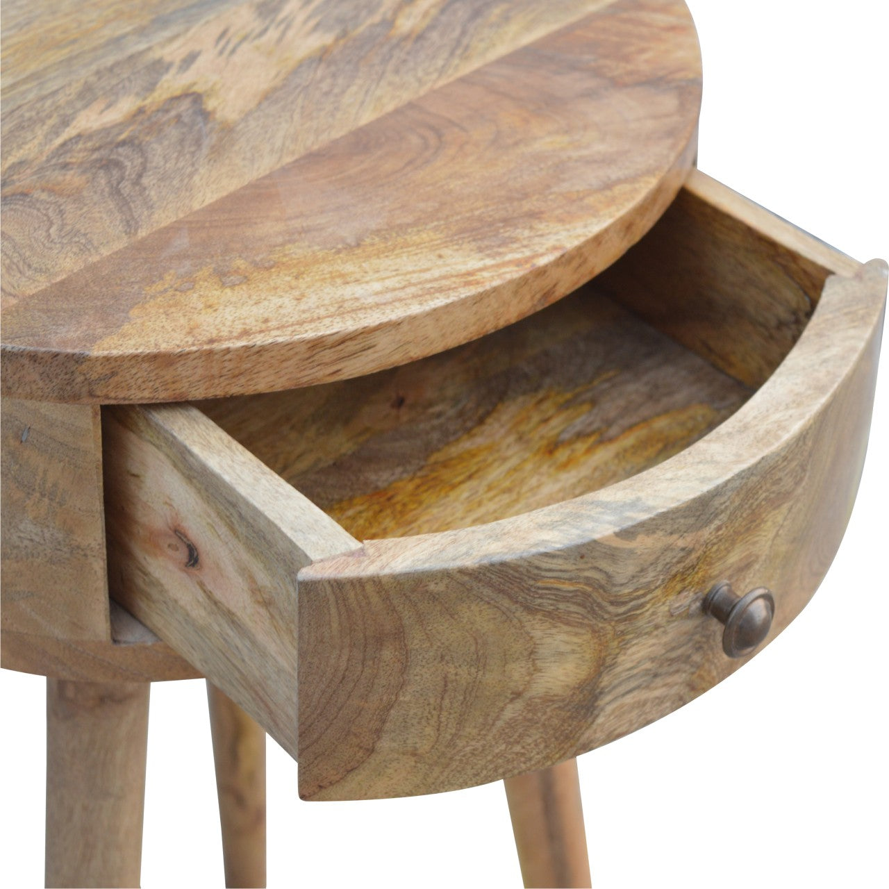 Mesa de Cabeceira Nórdica de Formato Circular