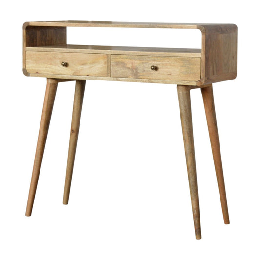 Tavolino Consolle in Rovere Curvato