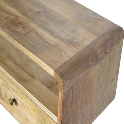 Mesa Console Curva em Carvalho