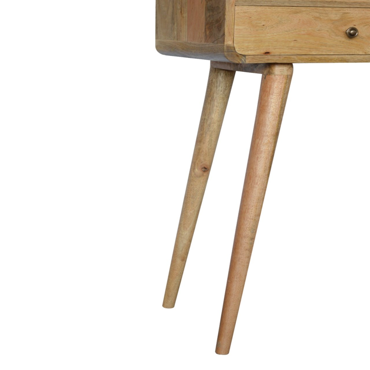 Mesa Console Curva em Carvalho