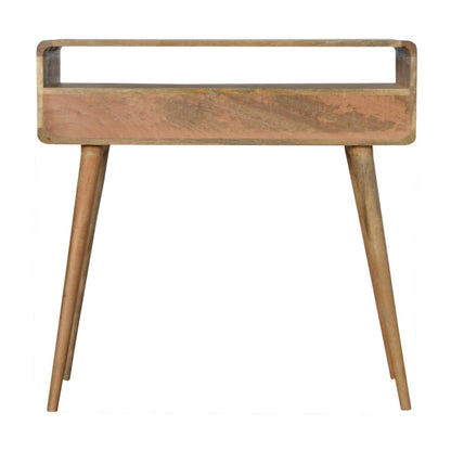 Mesa Console Curva em Carvalho