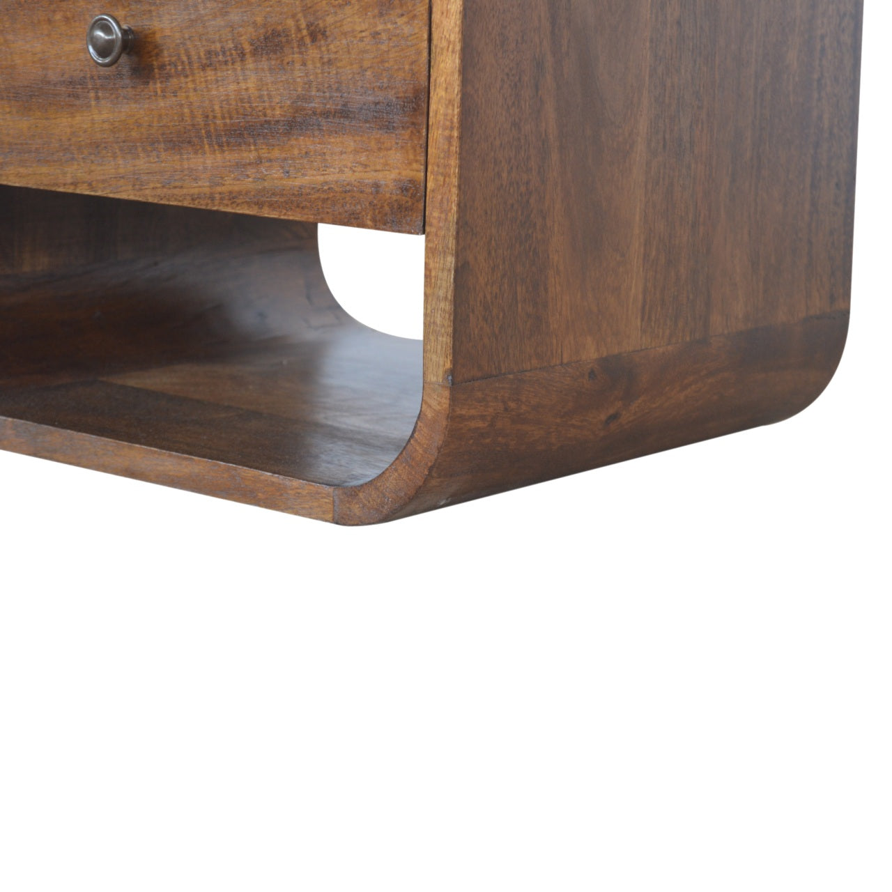 Chestnut Curve Nachttisch mit 2 Schubladen
