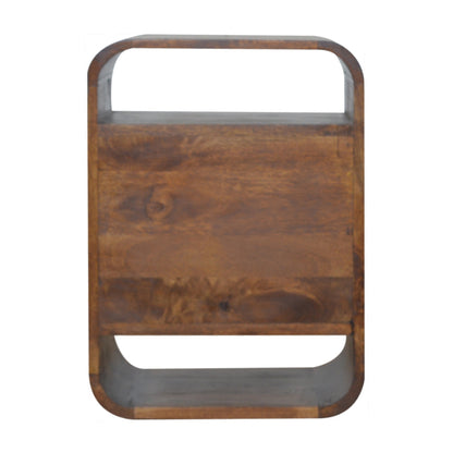 Chestnut Curve Nachttisch mit 2 Schubladen